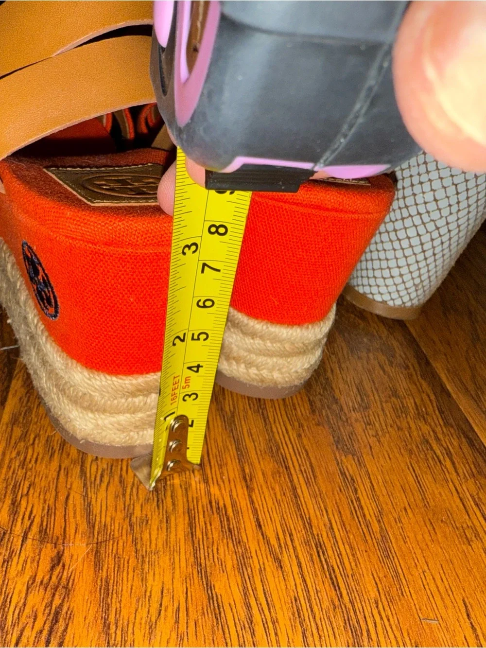 Tory Burch Orange Espadrille Wedge Sandals